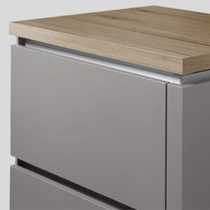 002 Recessed Handle (LINE N), Stainless steel finish