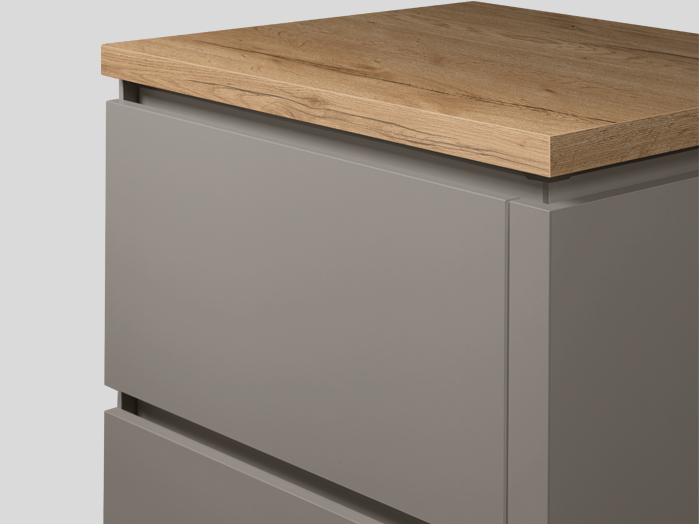 025 Recessed Handle (LINE N), Taupe grey