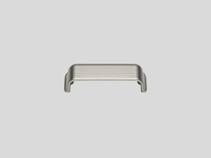 055 Screw-on handle recess, Stainless steel finish