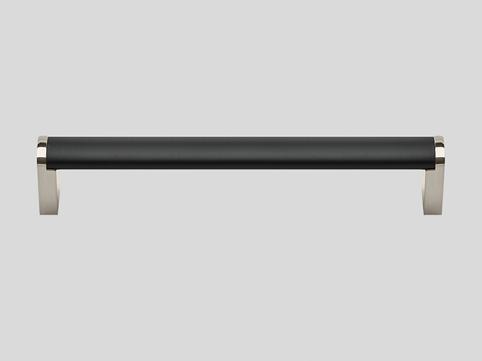 595 Metal handle, Black - Stainless steel finish
