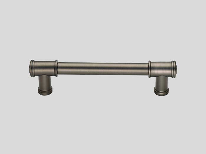 736 Metal handle, Stainless steel finish - Black glazed, Matt